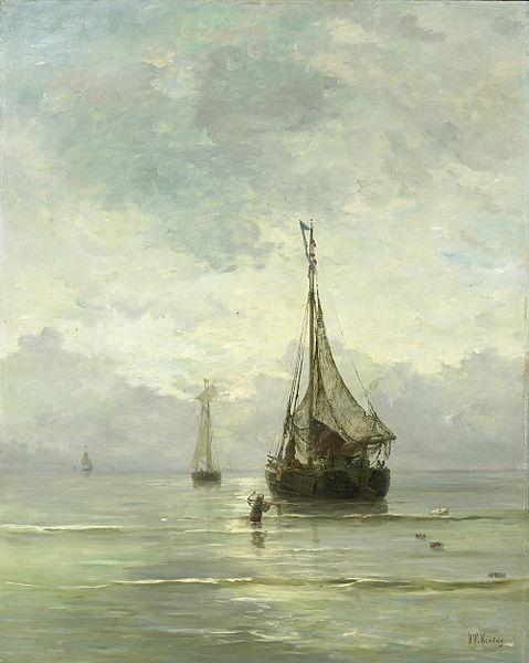 Hendrik Willem Mesdag Calm Sea France oil painting art